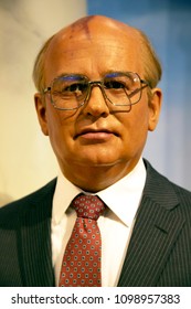 New York, USA - April 30, 2018: Mikhail Gorbachev In Madame Tussauds Of New York