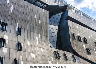 NEW YORK, USA - AUGUST 16, 2016: 41 Cooper Square Building In New York. It Was Designed By Architect Thom Mayne And Was Opned At 2009.