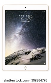 New York, USA - August 25, 2015:Brand New White Apple IPad Air 2, 6th Generation Of The IPad, Developed By Apple Inc. And Was Released On October 16, 2014