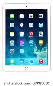 New York, USA - August 25, 2015:Brand New White Apple IPad Air 2, 6th Generation Of The IPad, Developed By Apple Inc. And Was Released On October 16, 2014