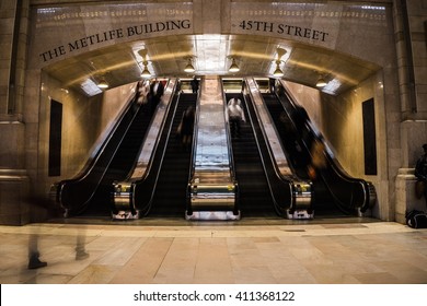 New York, USA - Circa March 2016 - Inside Grand Central Station