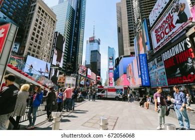 NEW YORK, USA - CIRCA MAY 2017: Times Square in New York City