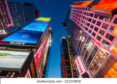 NEW YORK, USA - DECEMBER 20, 2013: Times Square in Downtown Manhattan - Shutterstock ID 211319818