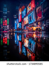 New York, USA - January 28th, 2019 : Times Square is the world's most visited tourist attraction bringing over 39 million tourists annually.