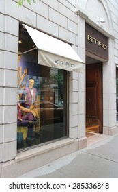 NEW YORK, USA - JULY 1, 2013: Etro Fashion Store In Madison Avenue, NY. Madison Avenue Is One Of The Most Recognized Fashion Shopping Destination In The World.