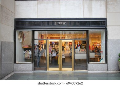 NEW YORK, USA - JULY 1, 2013: J.Crew fashion store in New York. J.Crew is a multi-brand store chain with more than 500 locations.