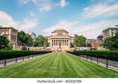 NEW YORK, USA - JULY 13, 2016: life in Columbia University. Free book fair and open door day - you can take any books from volunteers. 
