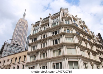 NEW YORK, USA - JULY 4, 2013: Architecture Of Gilsey House In New York. The Building Is A Former Hotel Located At Broadway In NoMad Neighborhood Of Manhattan.