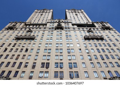 NEW YORK, USA - JULY 6, 2013: The San Remo Building In New York. It Is A Residential Co-operative In Upper West Side. Dustin Hoffman, Steve Martin And Bruce Willis Were Among Its Residents.