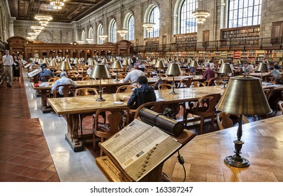 NEW YORK, USA - June 1: New York Public Library Is The Largest Public Library In North America And One Of The USA Most Significant Research Sites. Photographed On June 1, 2013 In New York, NY, USA.