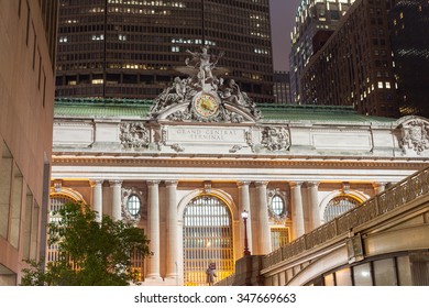 New York, USA - June 10, 2014: Outside View Of Grand Central Station.