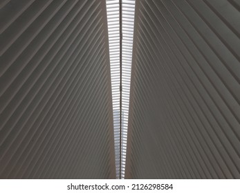 New York, USA - June 18, 2019: Image Taken Of The Roof Of The Oculus Building.