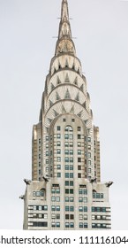 New York, USA - May 1, 2018: Chrysler Building Top