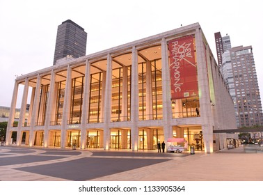 New York, USA - May 29, 2018: David Geffen Hall (New York Philharmonic).