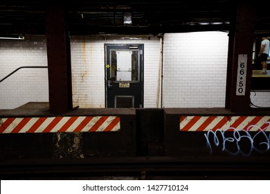 New York / USA - May 30 2019: New York Subway Station