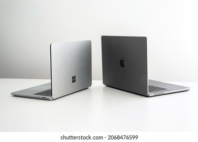 New York, USA - November 1, 2021 : Latest Apple Product, Apple M1 Max Macbook Pro 16