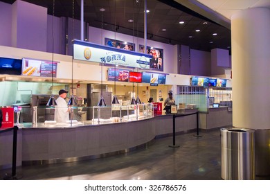 NEW YORK, USA - OCT 8, 2015: Nonna At The Food Court At The Madison Square Garden, New York City. MSG Is The Arena For Basketball, Ice Hockey, Pro Wrestling, Concerts And Boxing.