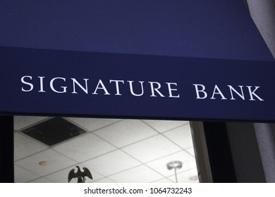 New York, New York / USA; October 25, 2017; Signature Bank Is Pictured In New York City.