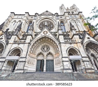 New York, USA - October 9, 2013: View Of The Cathedral Of Saint John The Divine In New York City On October 9, 2013.