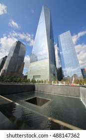 NEW YORK, USA - SEP 07, 2014: World Trade Center And National September 11 Memorial And Museum