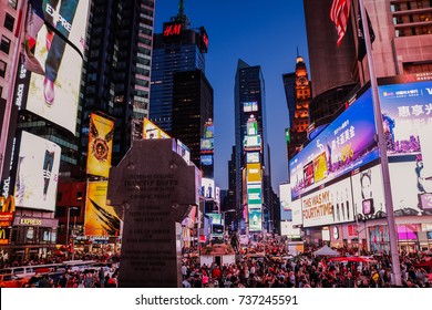 NEW YORK, USA - SEP 08, 2017: Times Square at Night - Shutterstock ID 737245591