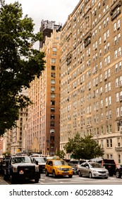 NEW YORK, USA - SEP 22, 2015: Architecture Of The Eighth Avenue (Manhattan). 8 Avenue Begins In The West Village Neighborhood At Abingdon Square