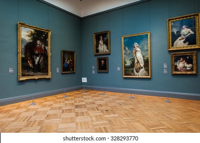 NEW YORK, USA - SEP 25, 2015: European Painter's Picture Gallery In The Metropolitan Museum Of Art (the Met), The Largest Art Museum In The United States Of America