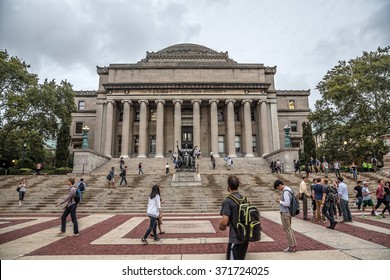 NEW YORK, USA - Sep 26, 2015: The Library Of Columbia University. New York City's Columbia University, An Ivy League School