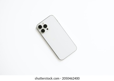 New York, USA - September 14, 2021 : Latest Apple Product, Iphone 12 And 13 Pro Max Same As Ipad Mini 6 On White Backgroud