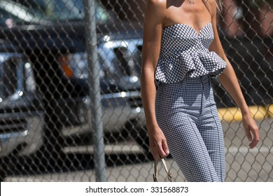 New York. Usa - September 8, 2014: Details Of Clothing And Footwear After The Marc Jacobs Show At Fashion Week In New York. Street Style Photo