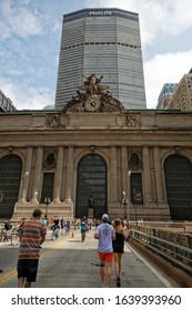 New York, USA-August 17, 2019: Grand Central Station On Summer Street Day In August. Summer Streets Is An Annual Celebration Of New York City's Most Valuable Public Space.