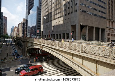 New York, USA-August 17, 2019: Grand Central Station On Summer Street Day In August. Summer Streets Is An Annual Celebration Of New York City's Most Valuable Public Space.