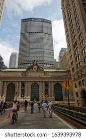 New York, USA-August 17, 2019: Grand Central Station On Summer Street Day In August. Summer Streets Is An Annual Celebration Of New York City's Most Valuable Public Space.