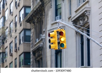 New York Yellow Traffic Light
