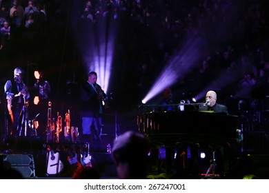 NEW YORK-APR 3: Singer/songwriter Billy Joel Performs In Concert At Madison Square Garden On April 3, 2015 In New York City.