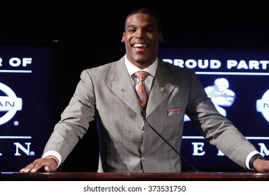 NEW YORK-DEC 11: Cam Newton, Quarterback Of The Auburn University Tigers, Speaks After Winning The 2010 Heisman Memorial Trophy Award On December 11, 2010 In New York City.