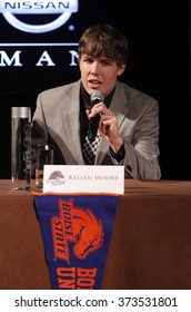 NEW YORK-DEC 11: Kellen Moore, Quarterback For The Boise State Broncos, Attends The 2010 Heisman Memorial Trophy Award Press Conference At The Marriott Marquis On December 11, 2010 In New York City.