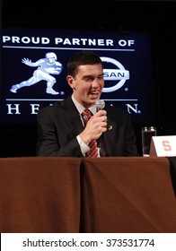 NEW YORK-DEC 11: Stanford University Cardinals Quarterback Andrew Luck Attends The 2010 Heisman Memorial Trophy Award Press Conference At The Marriott Marquis On December 11, 2010 In New York City.