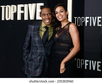 NEW YORK-DEC 3: Singer Freddie Jackson (L) And Actress Rosario Dawson Attend The 