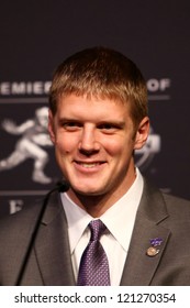 NEW YORK-DEC 8: Kansas State Quarterback Collin Klein Attends The 2012 Heisman Finalists Press Conference At The Marriott Marquis On December 8, 2012 In New York City.