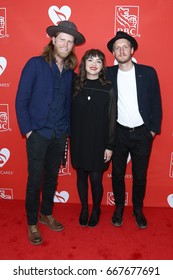 NEW YORK-JUN 26: Wesley Schultz, Neyla Pekarek And Jeremiah Fraites Of The Lumineers Attend The 13th Annual MusiCares MAP Fund Benefit Concert At PlayStation Theater On June 26, 2017 In New York City.