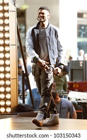 NEW  YORK-MAY 18: Singer Usher Performs On The Today Show On May 18, 2012 At Rockefeller Plaza In New York City.