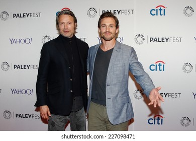 NEW YORK-OCT 18: Actors Mads Mikkelsen (L) And Hugh Dancy Attend PaleyFest NY 2014 For 