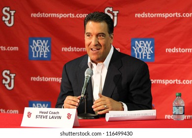 NEW YORK-OCT. 23: St. John's Red Storm Head Coach Steve Lavin Speaks To The Media On October 23, 2012 At Carnesecca Arena, Jamaica, Queens, New York.