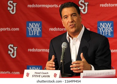 NEW YORK-OCT. 23: St. John's Red Storm Head Coach Steve Lavin Speaks To The Media On October 23, 2012 At Carnesecca Arena, Jamaica, Queens, New York.