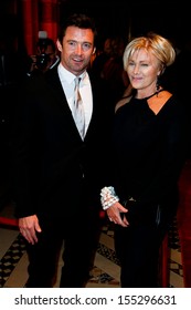 NEW YORK-SEP 17: Hugh Jackman (L) and wife Deborra-Lee Furness attend the 14th annual New Yorkers For Children Fall Gala at Cipriani 42nd Street on September 17, 2013 in New York City