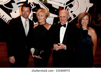 NEW YORK-SEP 17: Hugh Jackman (L), wife Deborra-Lee Furness and Nicholas Scoppetta attend the 14th annual New Yorkers For Children Fall Gala at Cipriani 42nd St. on September 17, 2013 in New York City
