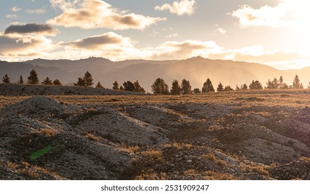 New Zealand beautiful iconic landscape rolling hills clear sky sunshine dramatic stunning nature - Powered by Shutterstock