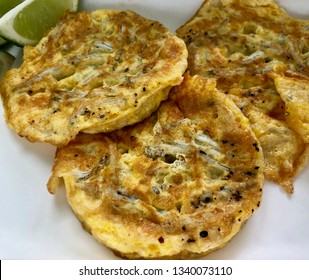 A New Zealand culinary delight;  whitebait fritters.