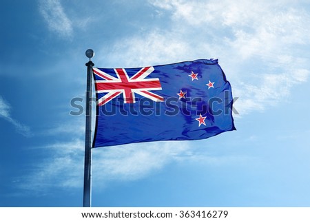 New Zealand flag on the mast